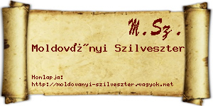 Moldoványi Szilveszter névjegykártya