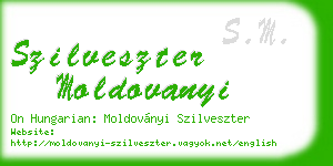 szilveszter moldovanyi business card